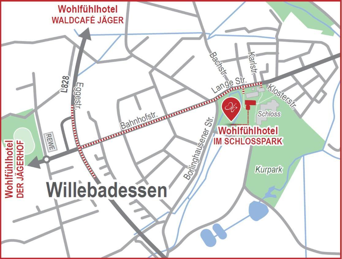 Wohlfuehlhotel Im Schlosspark - Self Checkin Willebadessen Exteriör bild