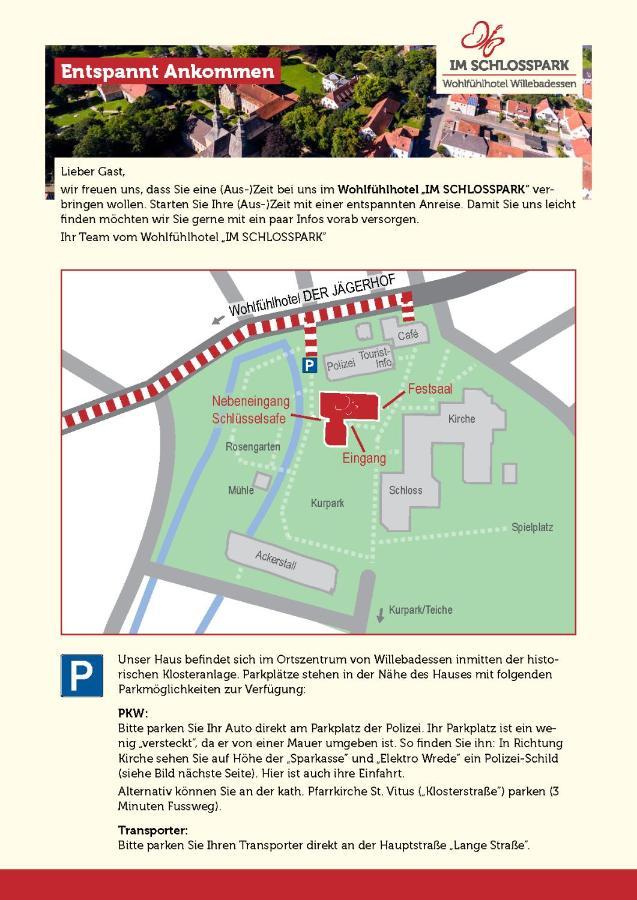 Wohlfuehlhotel Im Schlosspark - Self Checkin Willebadessen Exteriör bild